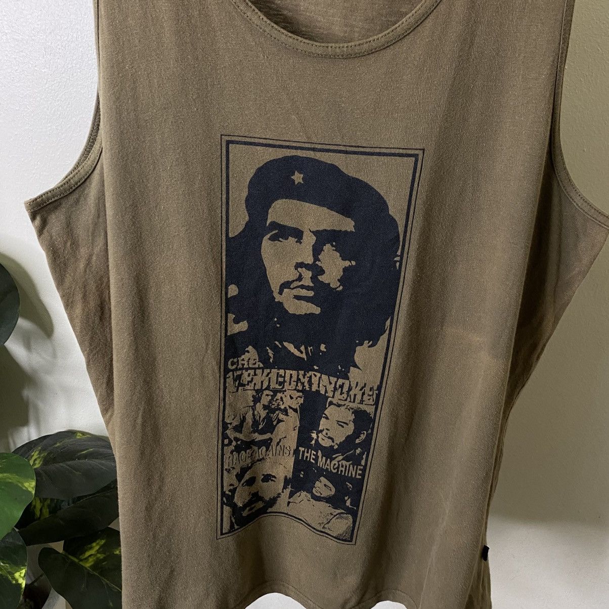 Rage Against The Machine 2000s RATM Che Guevara Olive Green Tank Top Size US L / EU 52-54 / 3 - 2 Thumbnail