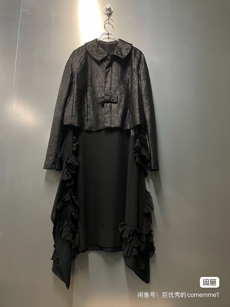 Comme des Garcons Comme Des Garcons Black lapel bow embellishment embossed d Size XS / US 0-2 / IT 36-38 - 7 Thumbnail