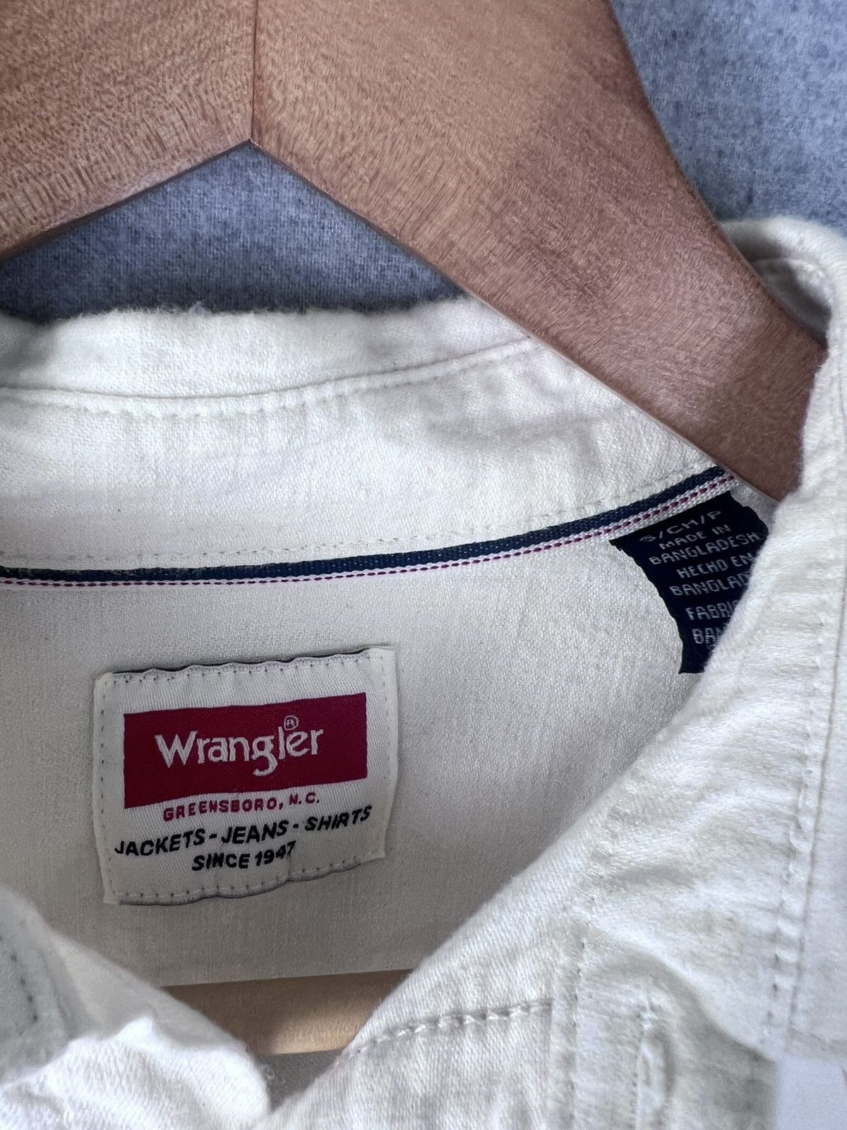 Wrangler Wrangler Pearl Snap Woven Shirt Men's S Cowboy Wash Beige LS Size US S / EU 44-46 / 1 - 3 Thumbnail