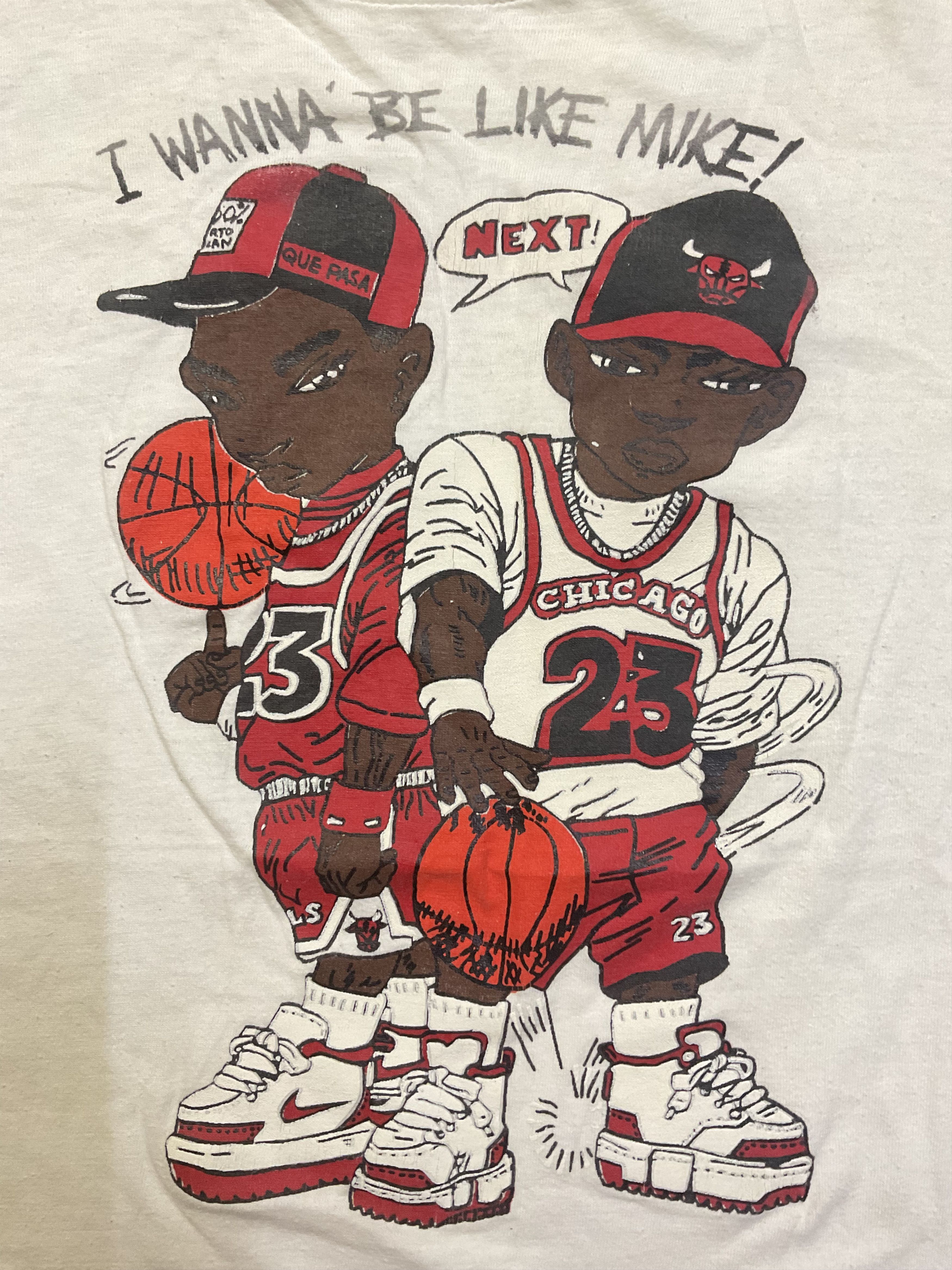 NBA Vintage 90s Michael Jordan I Wanna Be Like Mike T-Shirt Size US M / EU 48-50 / 2 - 2 Thumbnail