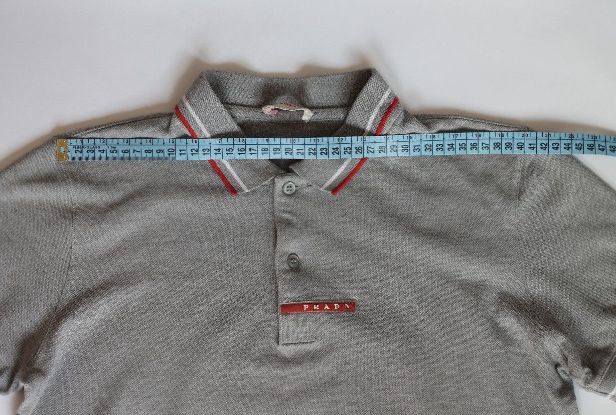 Prada Vintage Prada red tab grey polo t shirt size M medium Size US M / EU 48-50 / 2 - 10 Thumbnail