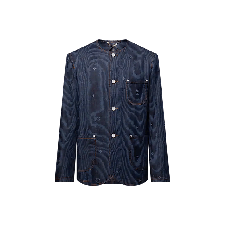 Louis Vuitton Chic Collarless Denim Jacket Size US S / EU 44-46 / 1 - 1 Thumbnail