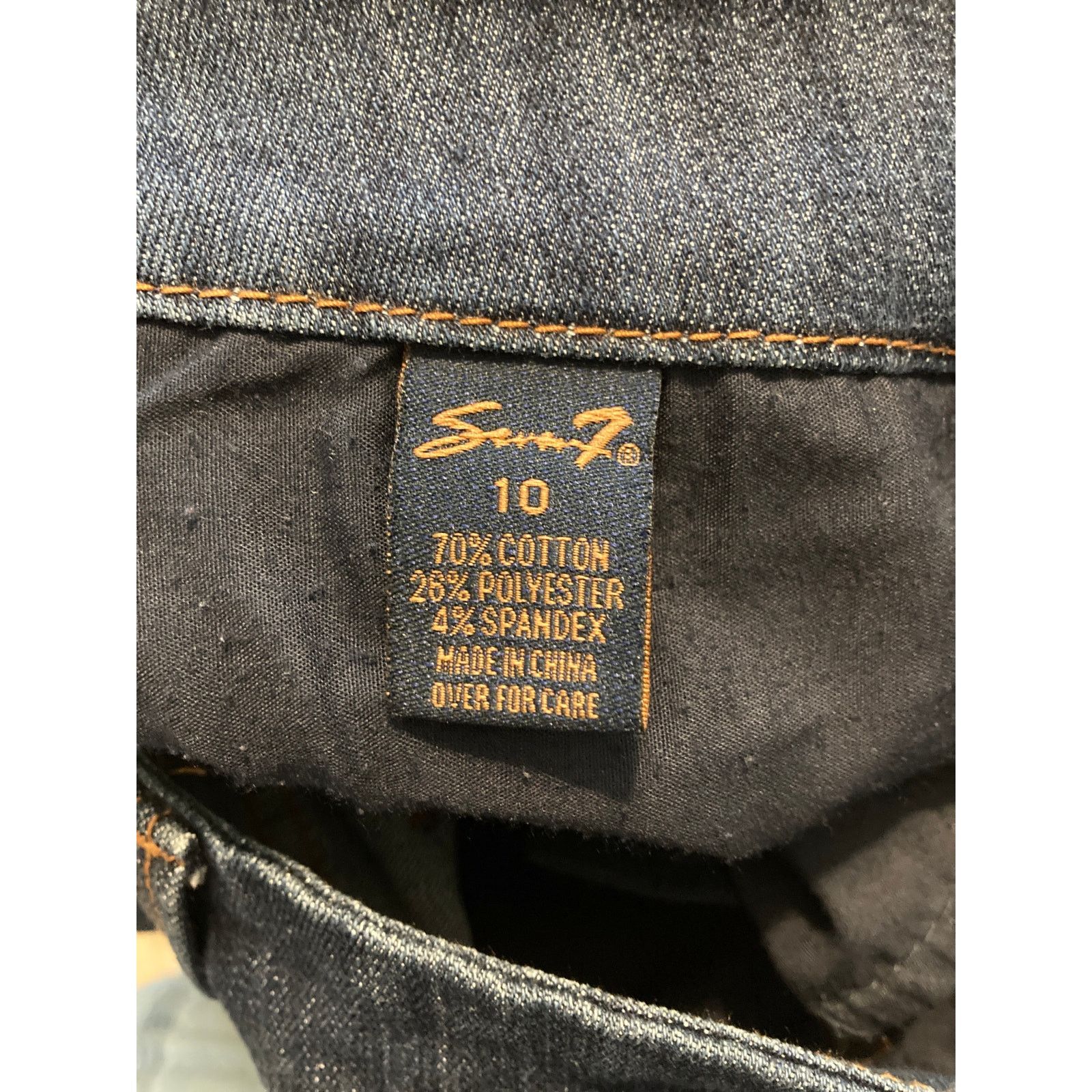 Seven 7 Seven7 Dark Blue Wash Denim High Rise Boot Cut Pants Jeans Size 32" / US 10 / IT 46 - 9 Thumbnail