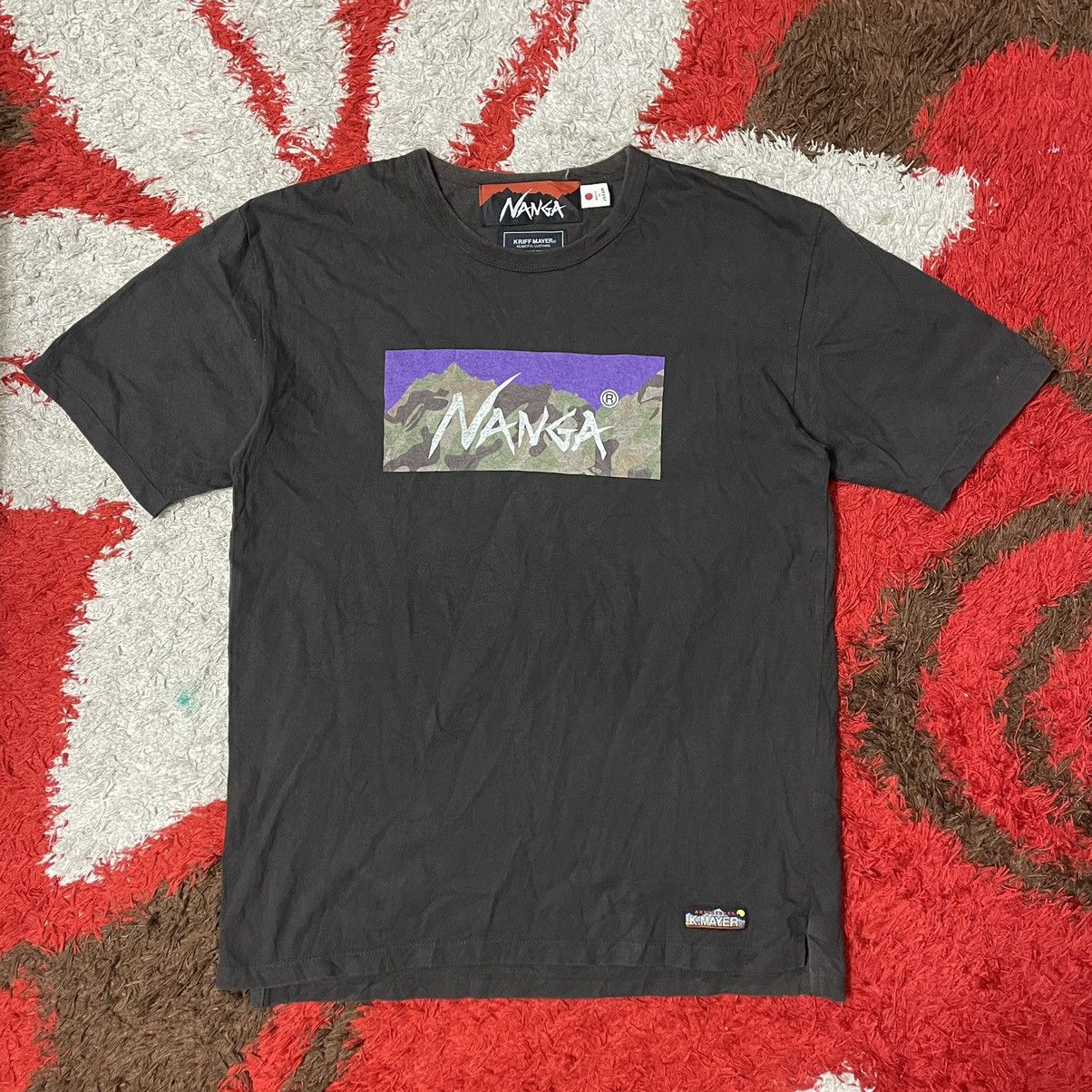 Japanese Brand 🔥🔥🇯🇵Nanga X Kriff Mayer Box Logo Spellout Outdoor Product Tee Size US M / EU 48-50 / 2 - 1 Thumbnail