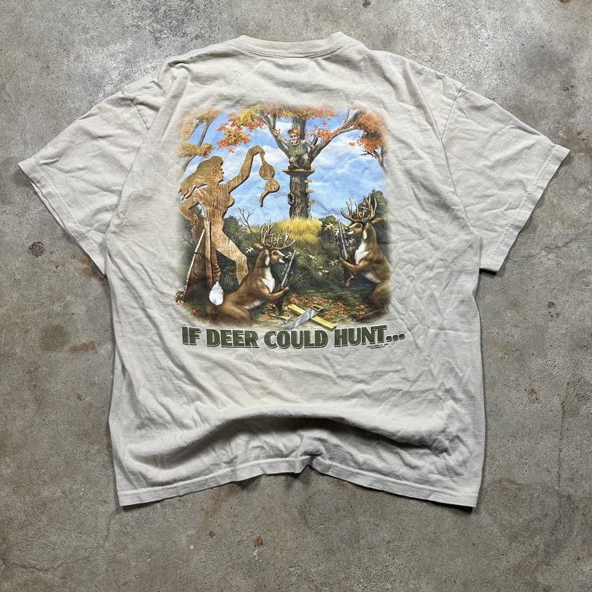 Delta Vintage 2004 Beige Buckwear Deer Hunting Outdoor Shirt Size US L / EU 52-54 / 3 - 1 Thumbnail