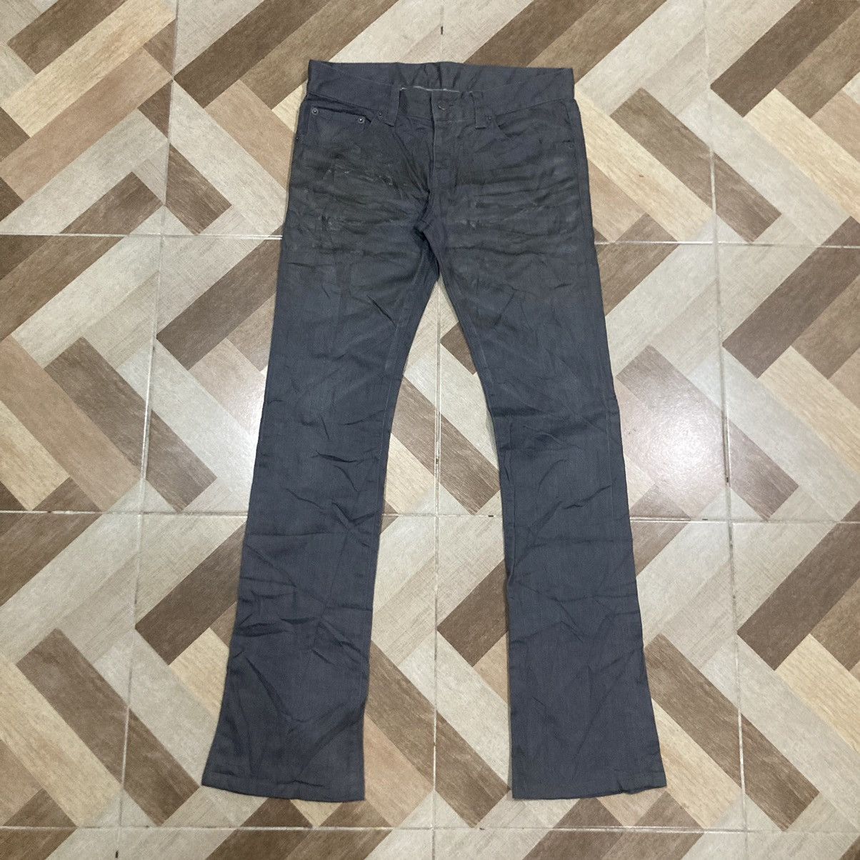 If Six Was Nine TORNADO MART WAX COATED FLARED BOOTCUT DENIM Size US 32 / EU 48 - 1 Thumbnail