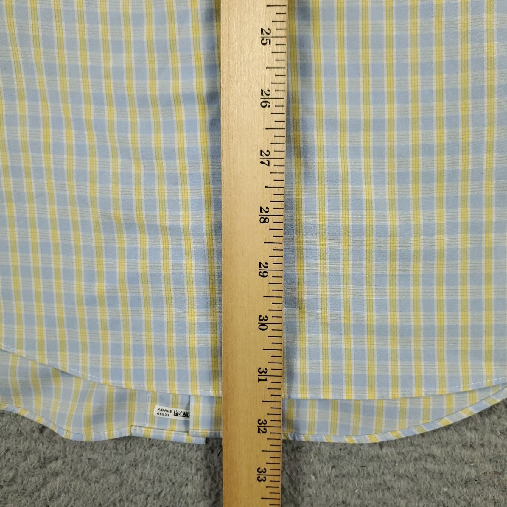 Brooks Brothers Brooks Brothers Dress Shirt Mens Size 16 Long Sleeve Blue Yellow Plaid Button Up Modern Classic Size 42R - 4 Thumbnail