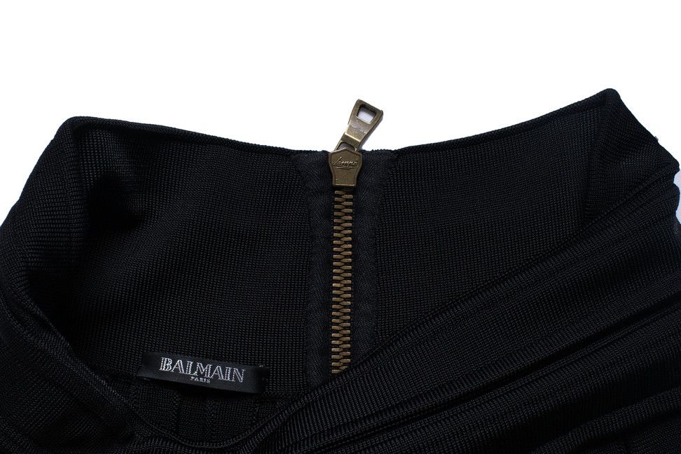 Balmain Balmain, pleated body con skirt in black Size 27" / US 4 / IT 40 - 8 Thumbnail
