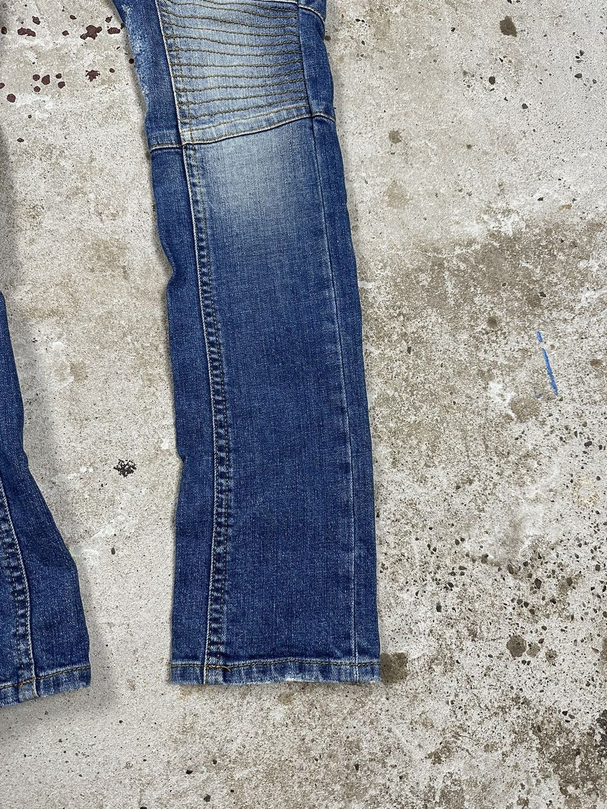 Designer × Japanese Brand By Marlene Birger Denim Biker Moto Jeans Pants Size US 29 - 4 Thumbnail