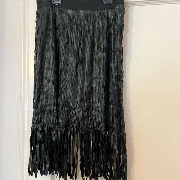 Other DO+BE Do & Be Black Pencil Fringe Tassel Skirt Size 28" / US 6 / IT 42 - 1 Thumbnail