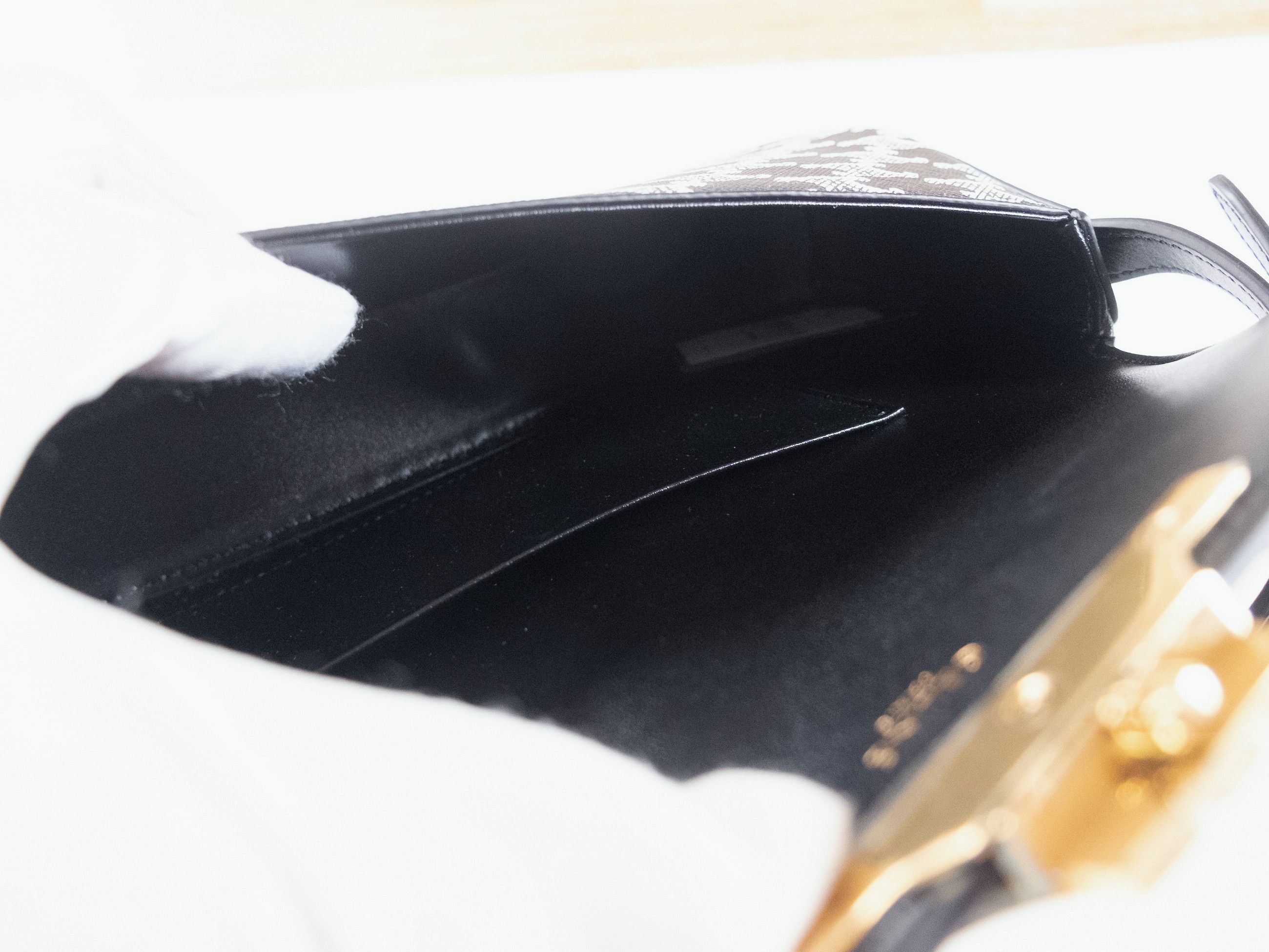 Celine CELINE Lola Triomphe medium black & white coated canvas bag Size ONE SIZE - 17 Thumbnail
