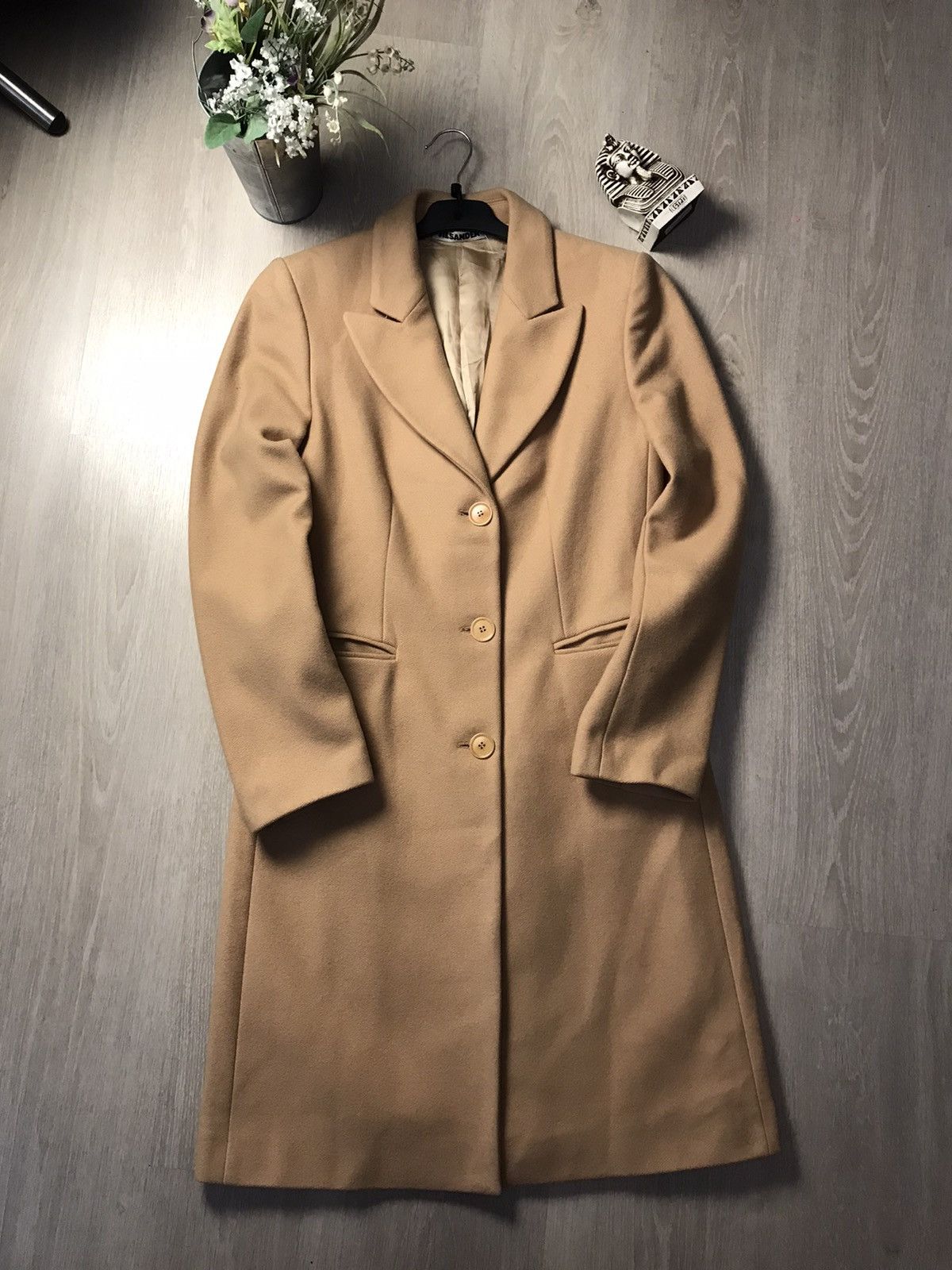 image of Jil Sander Wool Coat in Beige, Women's (Size XS)