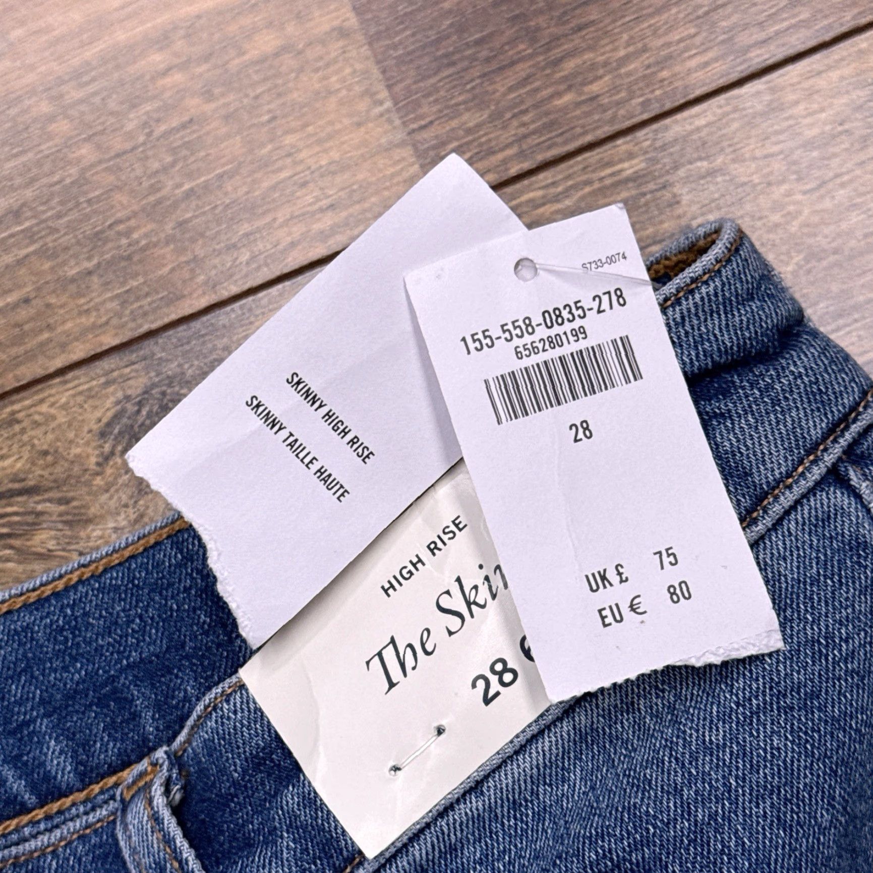 Abercrombie & Fitch Abercrombie & Fitch Jeans Womens 28 Skinny High Rise 5-Pocket Denim Blue Slim Stretch NWT 90s City Vintage No Size 28" / US 6 / IT 42 - 6 Thumbnail