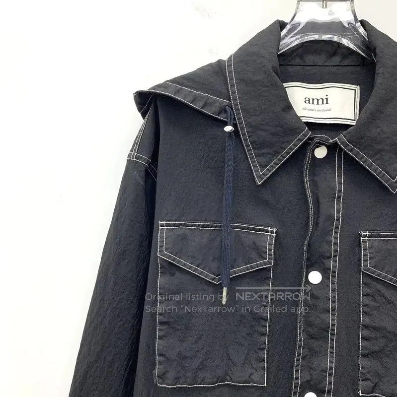 AMI AMI Black Nylon Men's Windbreaker . Size US M / EU 48-50 / 2 - 2 Thumbnail