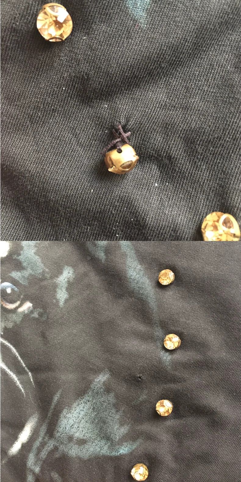 Givenchy Givenchy Dog Head Crystal Short Tee Size US L / EU 52-54 / 3 - 9 Thumbnail