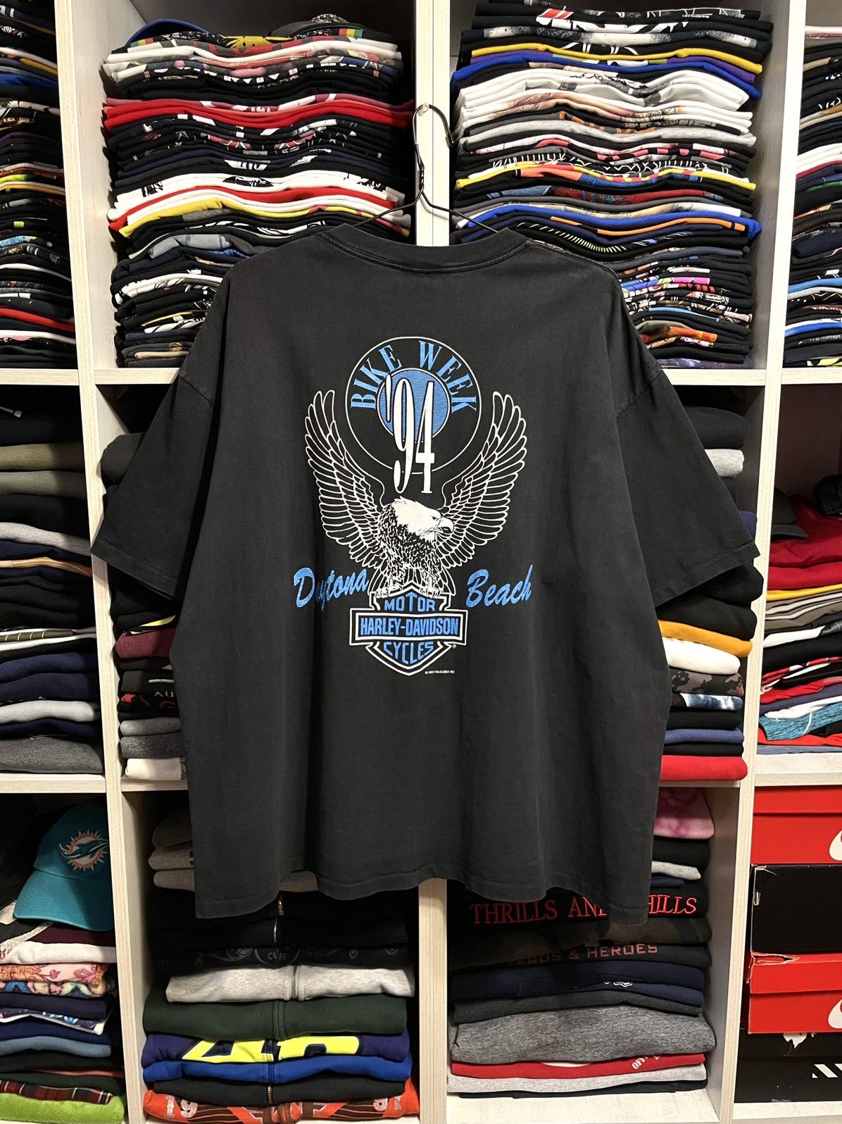 Harley Davidson Vintage 1993 Harley Davidson Wolf 3D Emblem Style T-Shirt Size US XXL / EU 58 / 5 - 2 Thumbnail