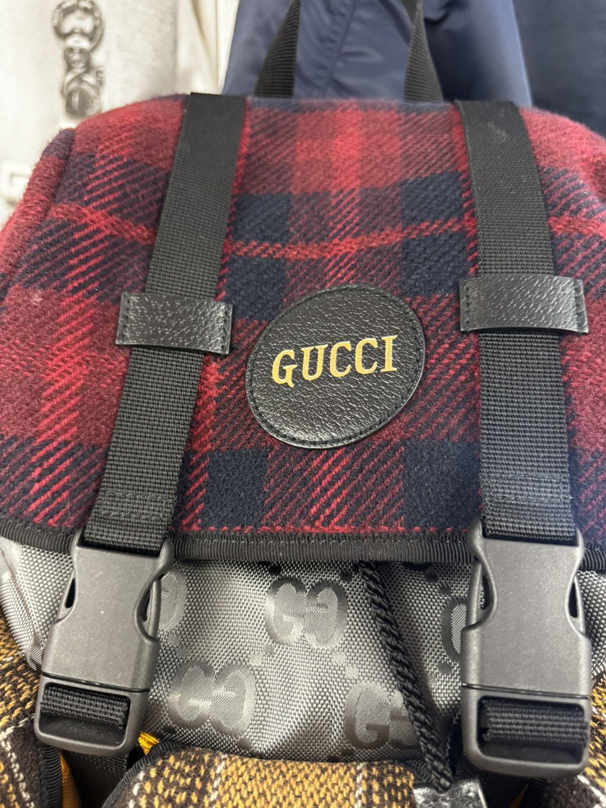 Gucci Gucci Off The Grid Plaid Nylon Rucksack Backpack Size ONE SIZE - 6 Thumbnail