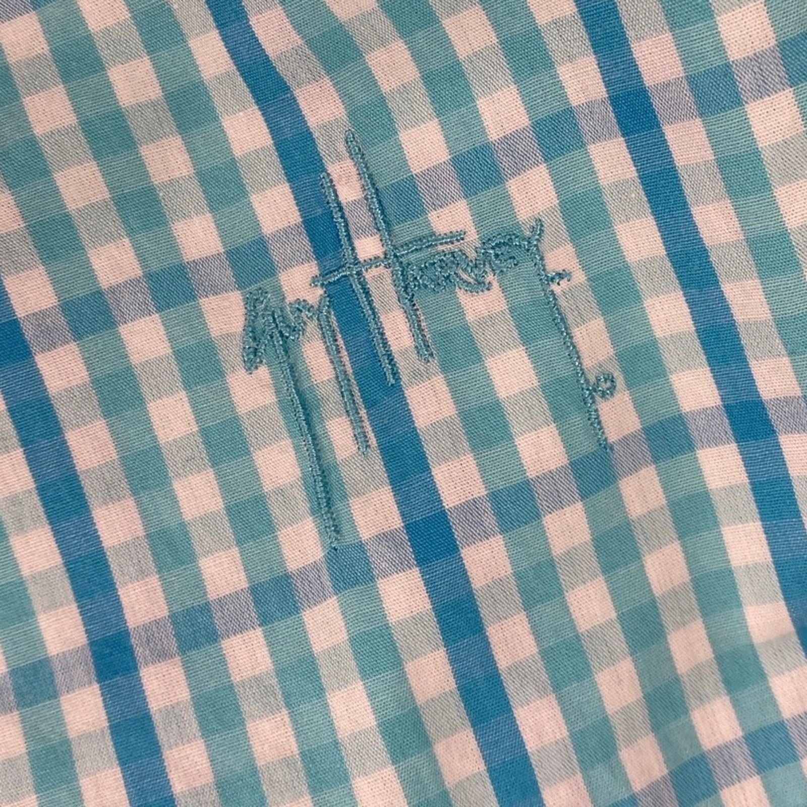 Guy Harvey Guy Harvey Aqua Plaid Long Sleeve Button Shirt men sz M Size US M / EU 48-50 / 2 - 6 Thumbnail
