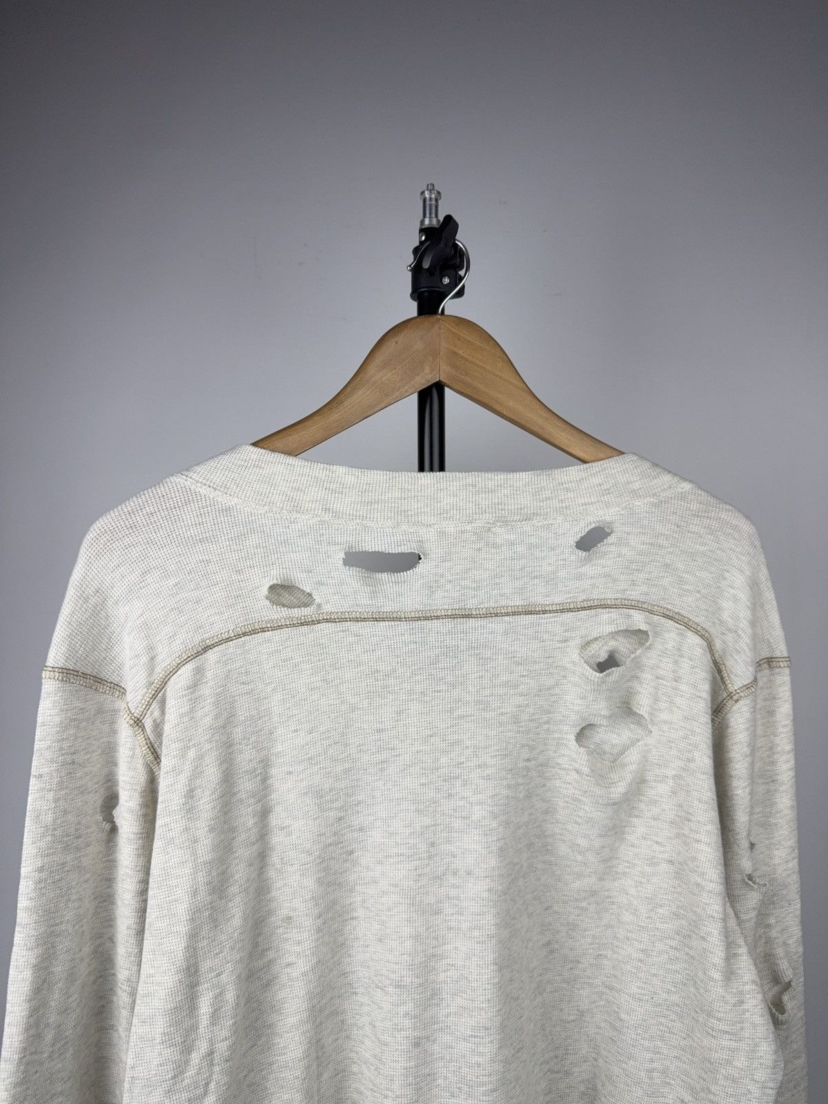 Diesel Diesel Y2K Avant Garde Distressed Thermal V-Neck Longsleeve Size US L / EU 52-54 / 3 - 11 Thumbnail