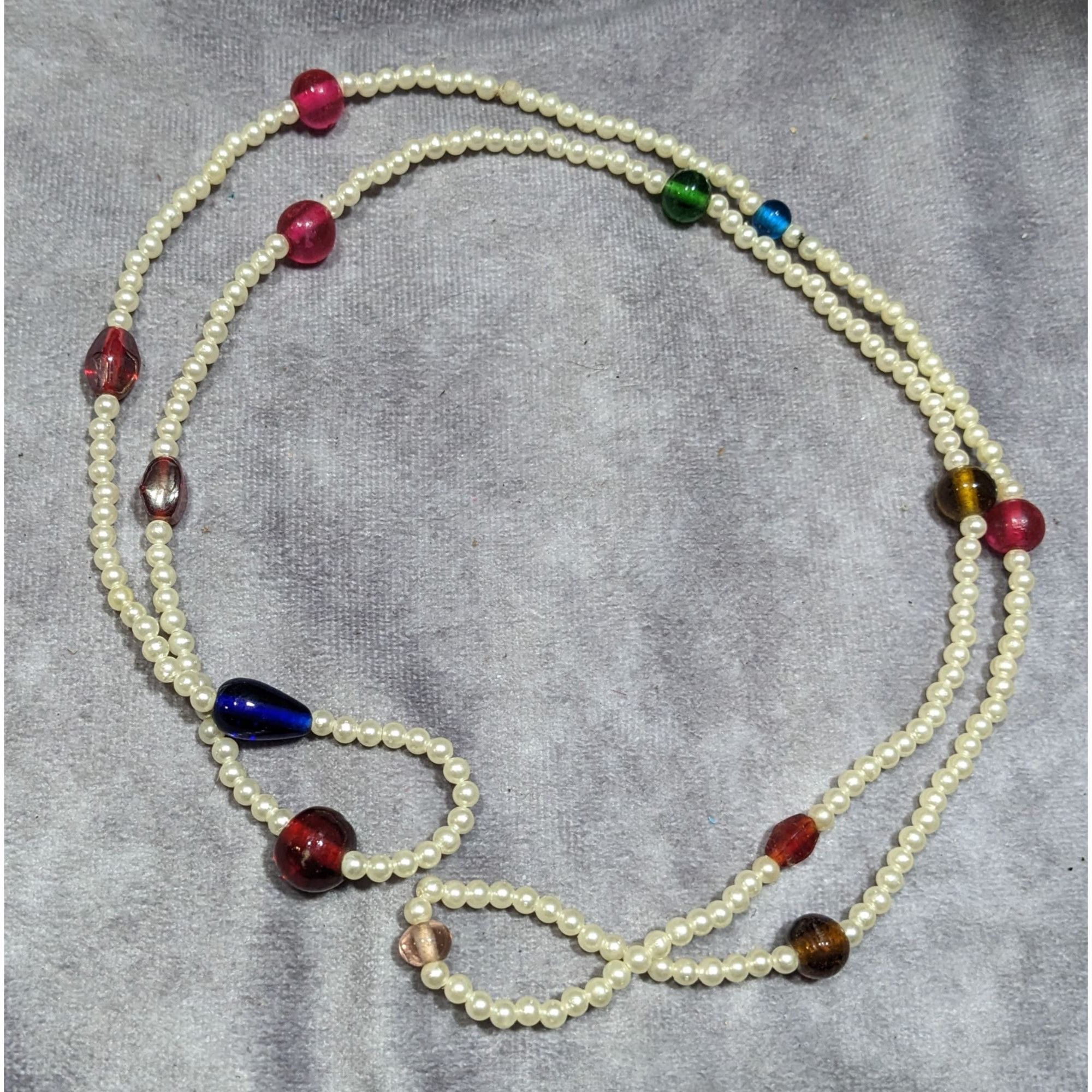 Other Elegant Faux Pearl Beaded Necklace With Rainbow Accents Size ONE SIZE - 5 Thumbnail