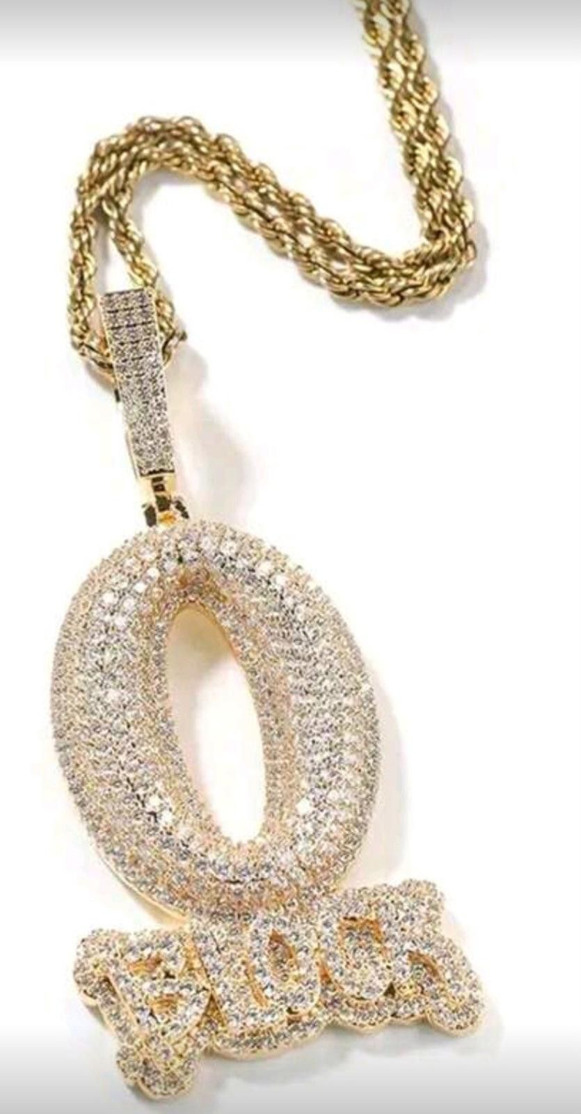 The Unbranded Brand O'Block (Chain)-(Gold)-(Hip Hop)-(New)-(Zirconia)-$45.00 Size ONE SIZE - 1 Thumbnail