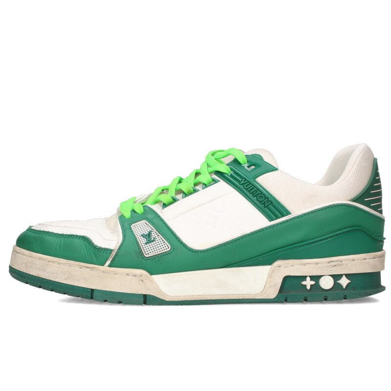 Louis Vuitton Louis Vuitton LV Sneakers White x Green Size 8.5 Size US 8.5 / EU 41-42 - 1 Thumbnail