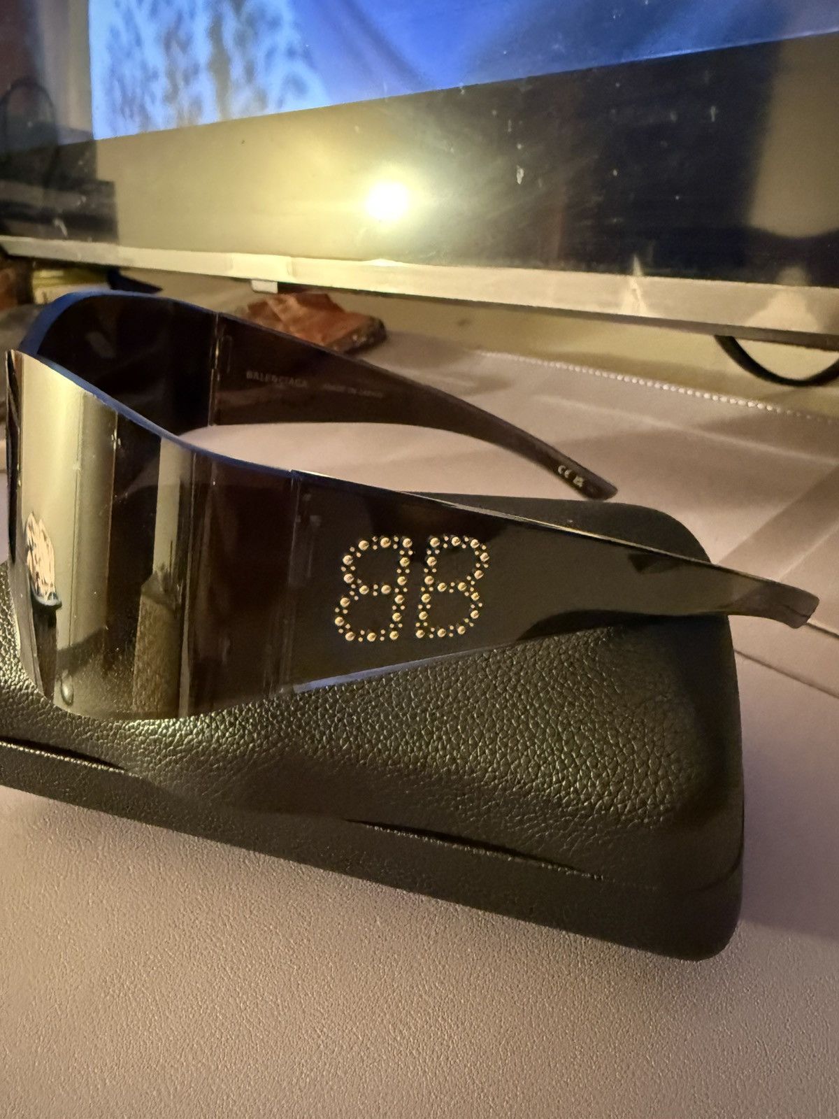 Balenciaga Balenciaga bb gem shield glasses Size ONE SIZE - 4 Thumbnail