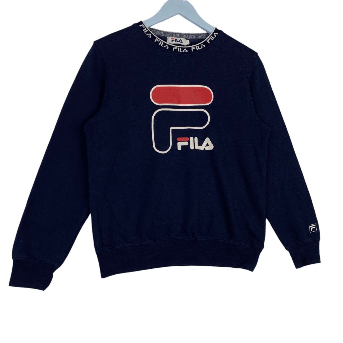 Fila × Vintage Vintage Fila Printed Logo Navy Blue Pullover Jumper Size S Size US S / EU 44-46 / 1 - 3 Thumbnail