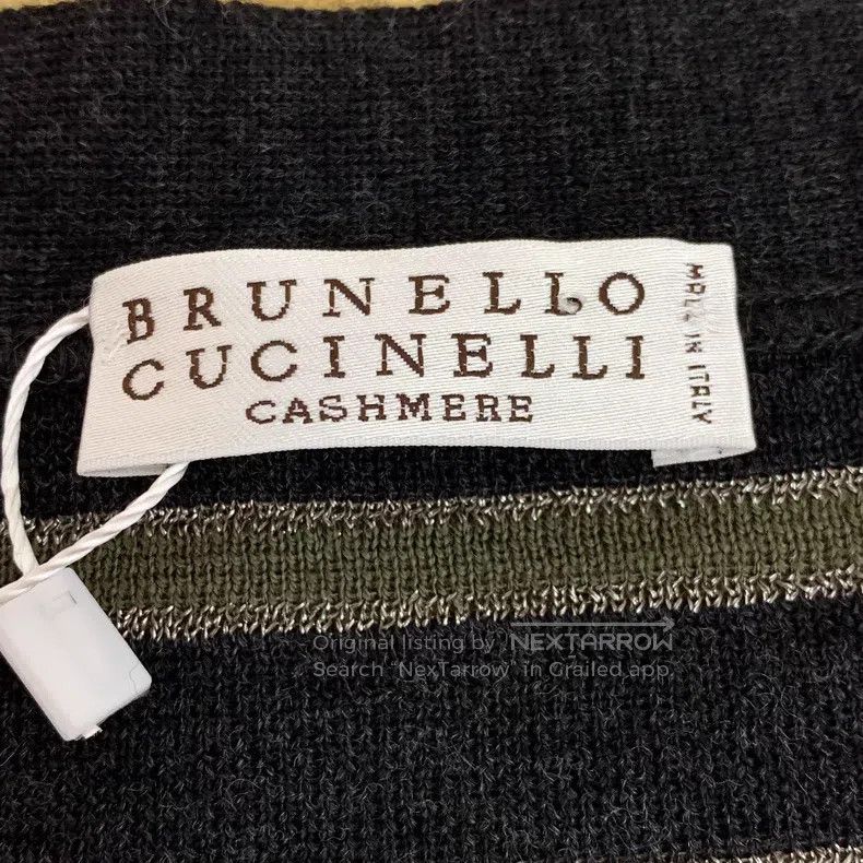 Brunello Cucinelli Brunello Cucinelli Color-blocked striped wool V-neck long- Size XS / US 0-2 / IT 36-38 - 5 Thumbnail