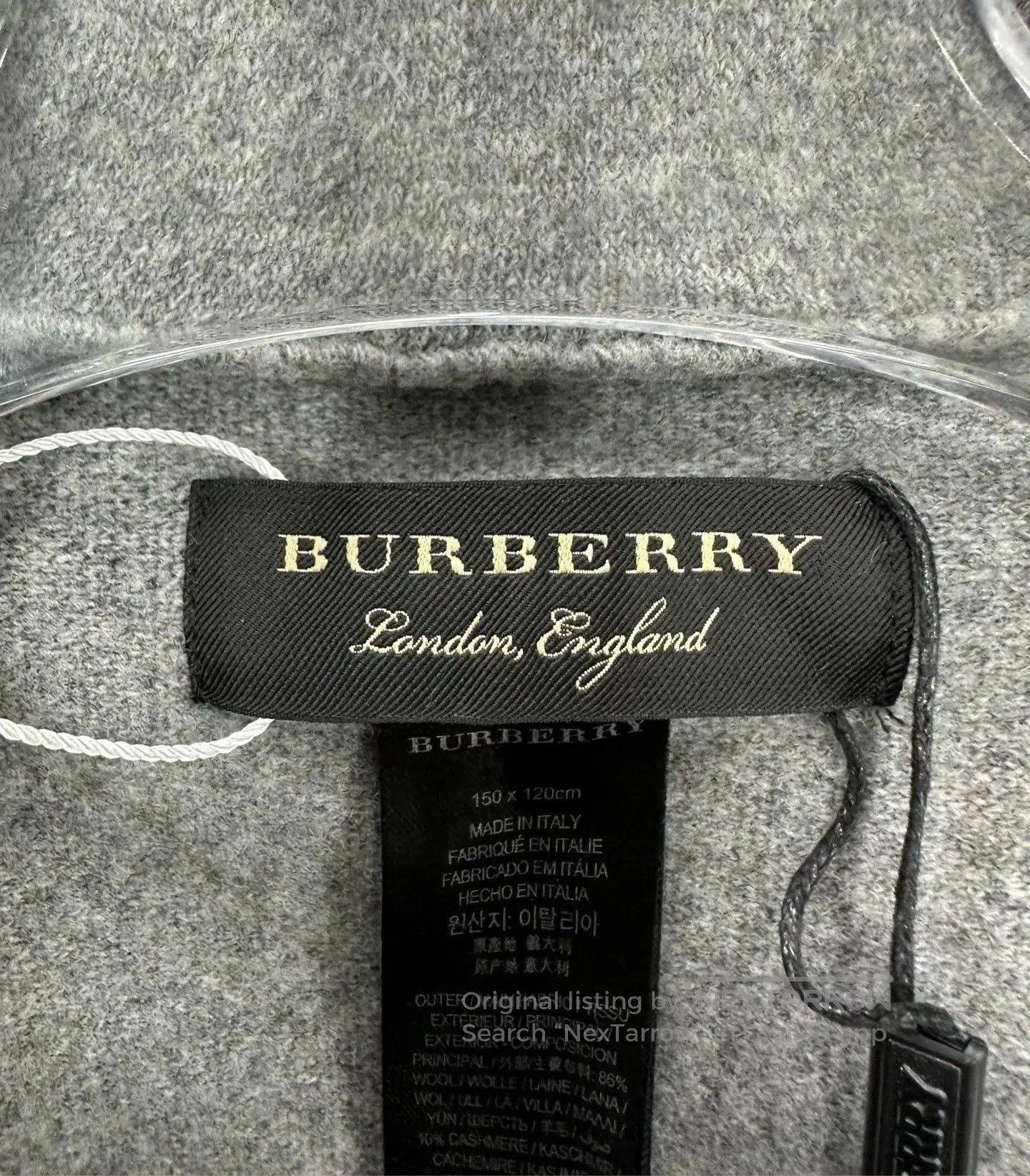 Burberry Burberry Gray Back Logo Hooded Cape. Size M / US 6-8 / IT 42-44 - 3 Thumbnail