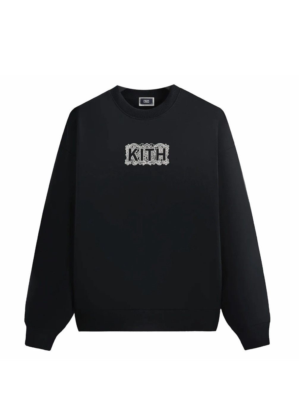 トップス KITH Floral Lace Nelson Crewneck Kith Floral Lace Nelson Crewneck Black Men's - SS24 - US