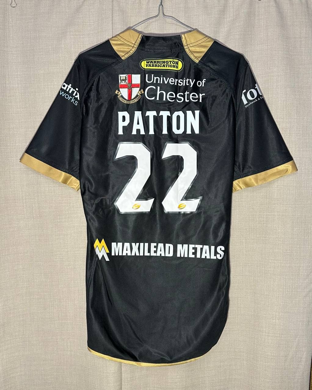 Other Warrington Wolves ISC Away rugby league shirt jersey PATTON Size US M / EU 48-50 / 2 - 2 Thumbnail