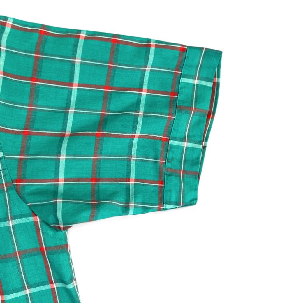 Vintage VINTAGE Manhattan Shirt Adult MEDIUM Green Plaid Button-Down 80s Casual Mens Size US M / EU 48-50 / 2 - 6 Thumbnail