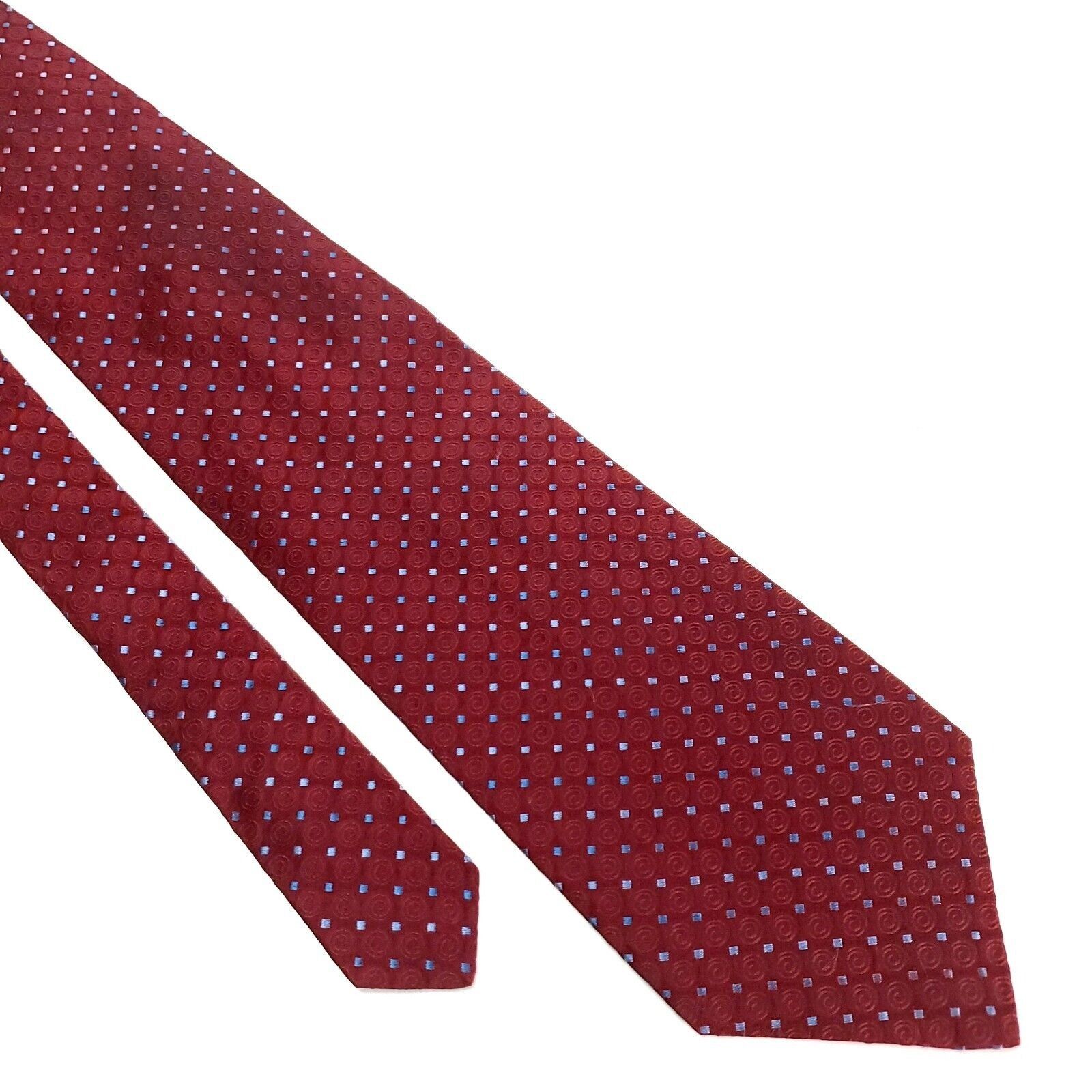 XMI Platinum XMI Platinum Silk Tie Woven Red Geometric Wide Size ONE SIZE - 1 Thumbnail