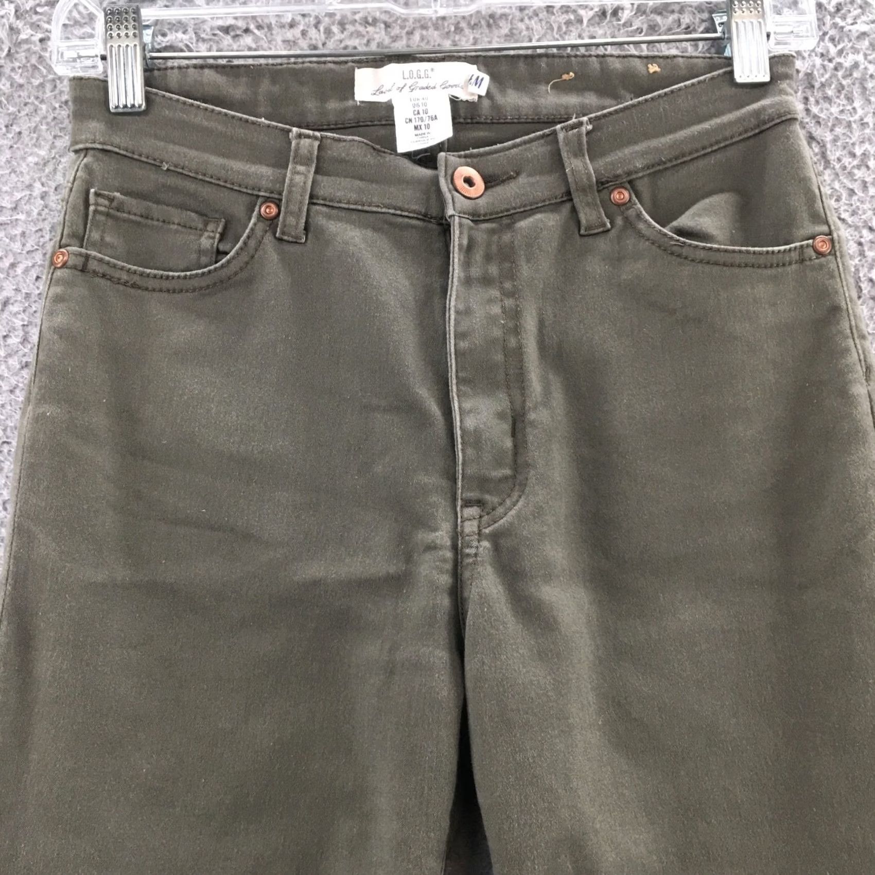 H&M H&M Label Of Graded Good Skinny Jeans Womens 10 Green Mid Rise 26x30.5 Cotton Blend 5-Pocket Regular Jeans Mens Womens Girls Size 32" / US 10 / IT 46 - 2 Thumbnail