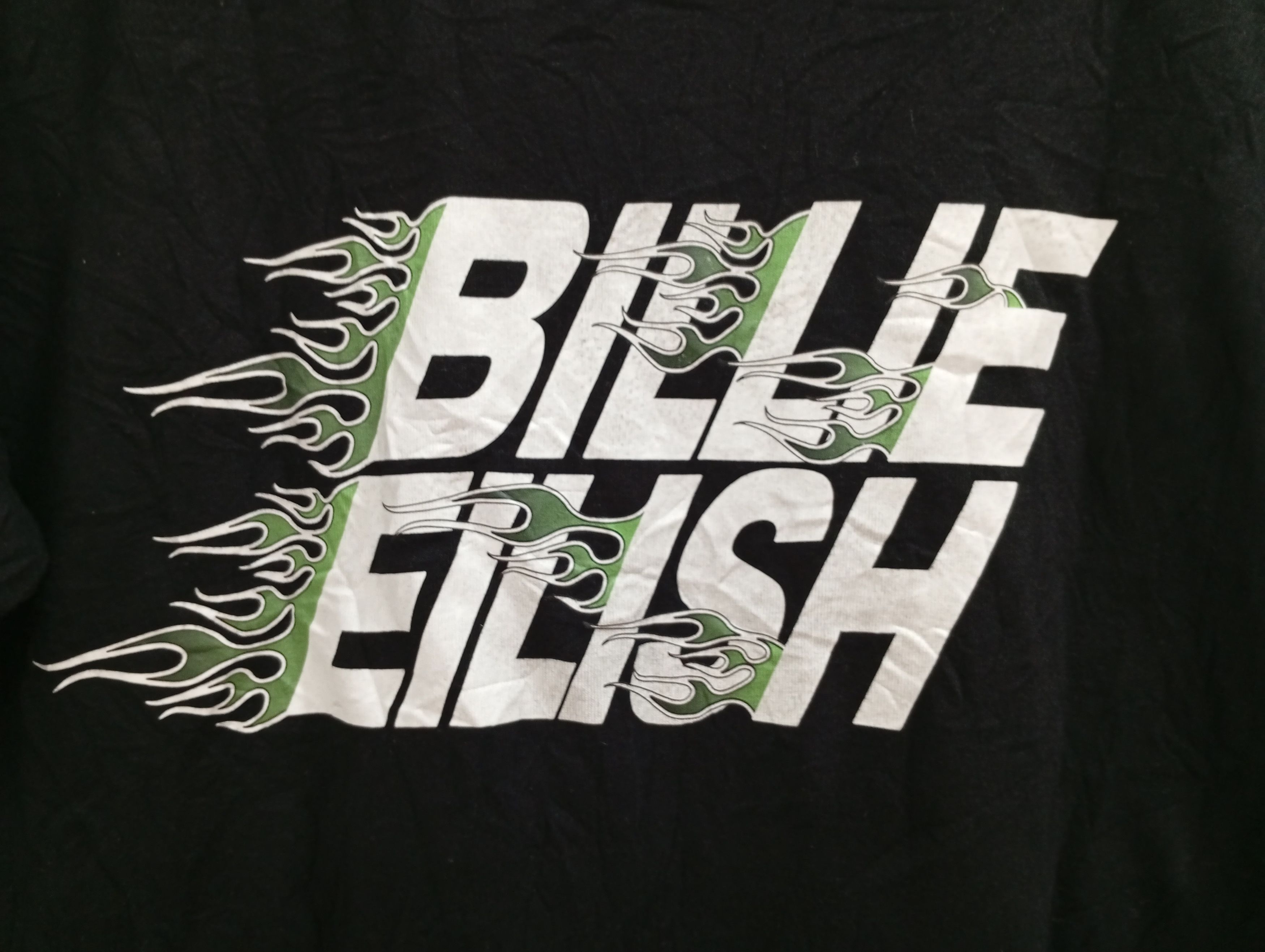 Band Tees × Billie Eilish × Uniqlo 🔥🔥Uniqlo x Billie Eilish Spellout Flame T-Shirt Size US M / EU 48-50 / 2 - 19 Thumbnail