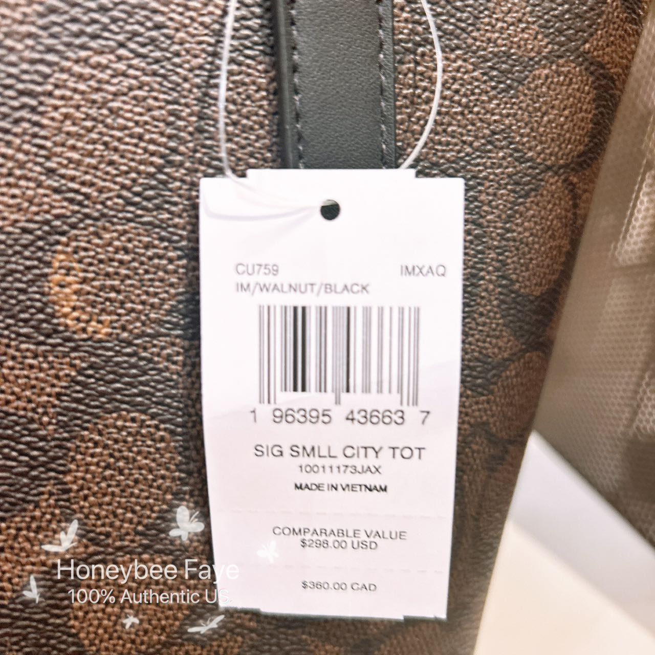 Coach Small City Tote Bag In Signature Canvas CU759 Size ONE SIZE - 5 Thumbnail