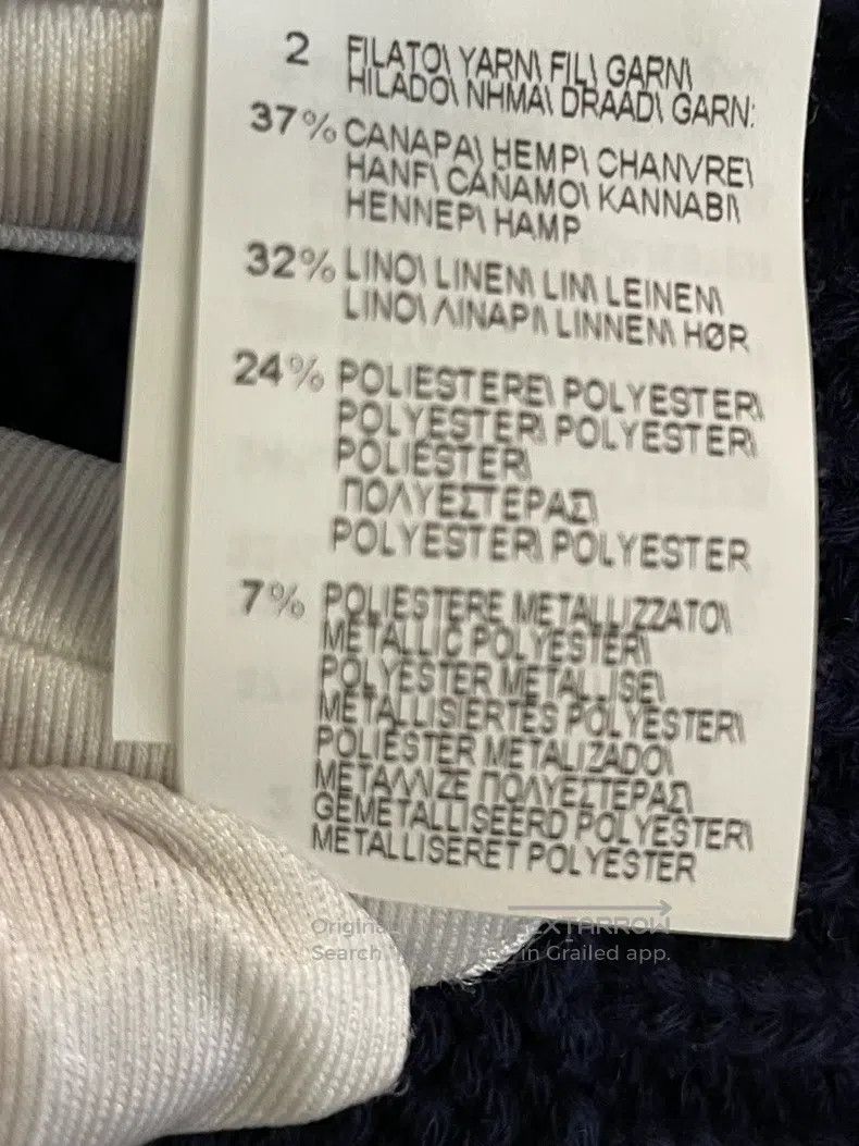 Brunello Cucinelli Brunello Cucinelli Blue and White Linen Polyurethane Silk Size M / US 6-8 / IT 42-44 - 8 Thumbnail