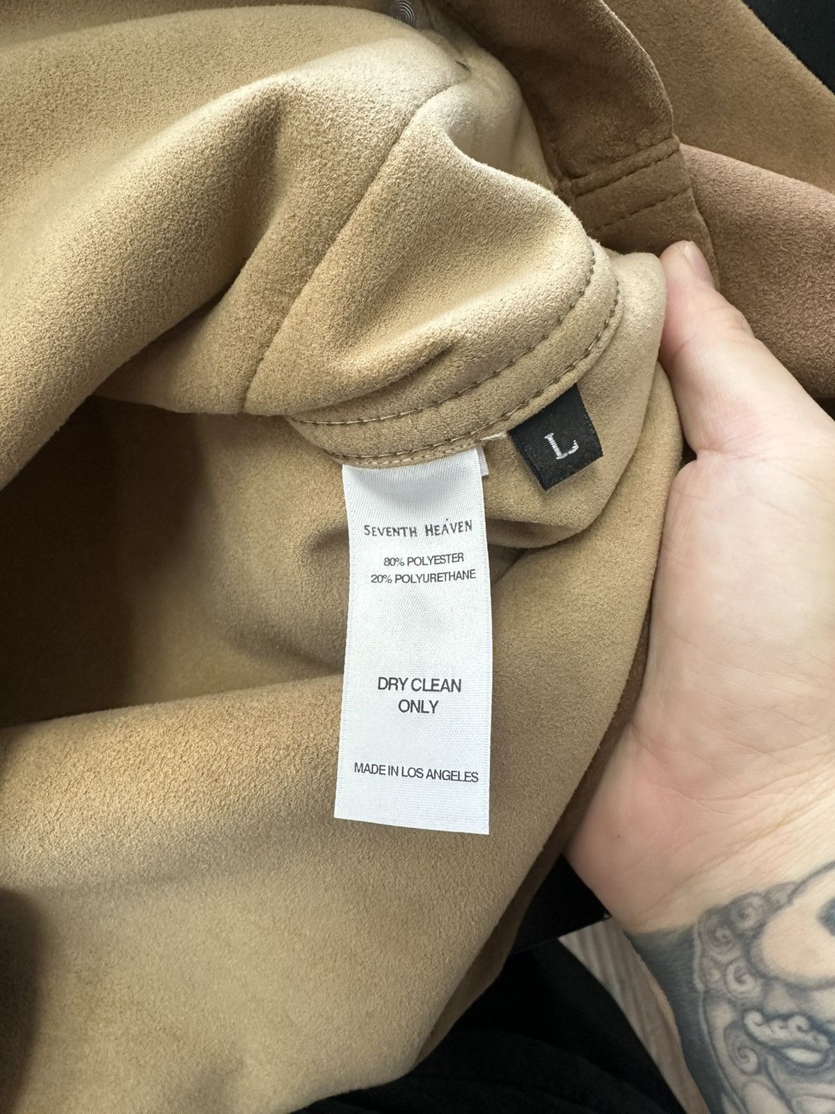 Seventh Heaven 7TH SEVENTH HEAVEN SCAFFOLDING JACKET SUEDE LARGE BROWN Size US L / EU 52-54 / 3 - 5 Thumbnail
