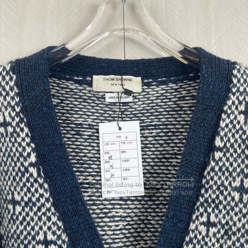 Thom Browne Thom Browne Wool horse hair sweater coat Size US XL / EU 56 / 4 - 2 Thumbnail
