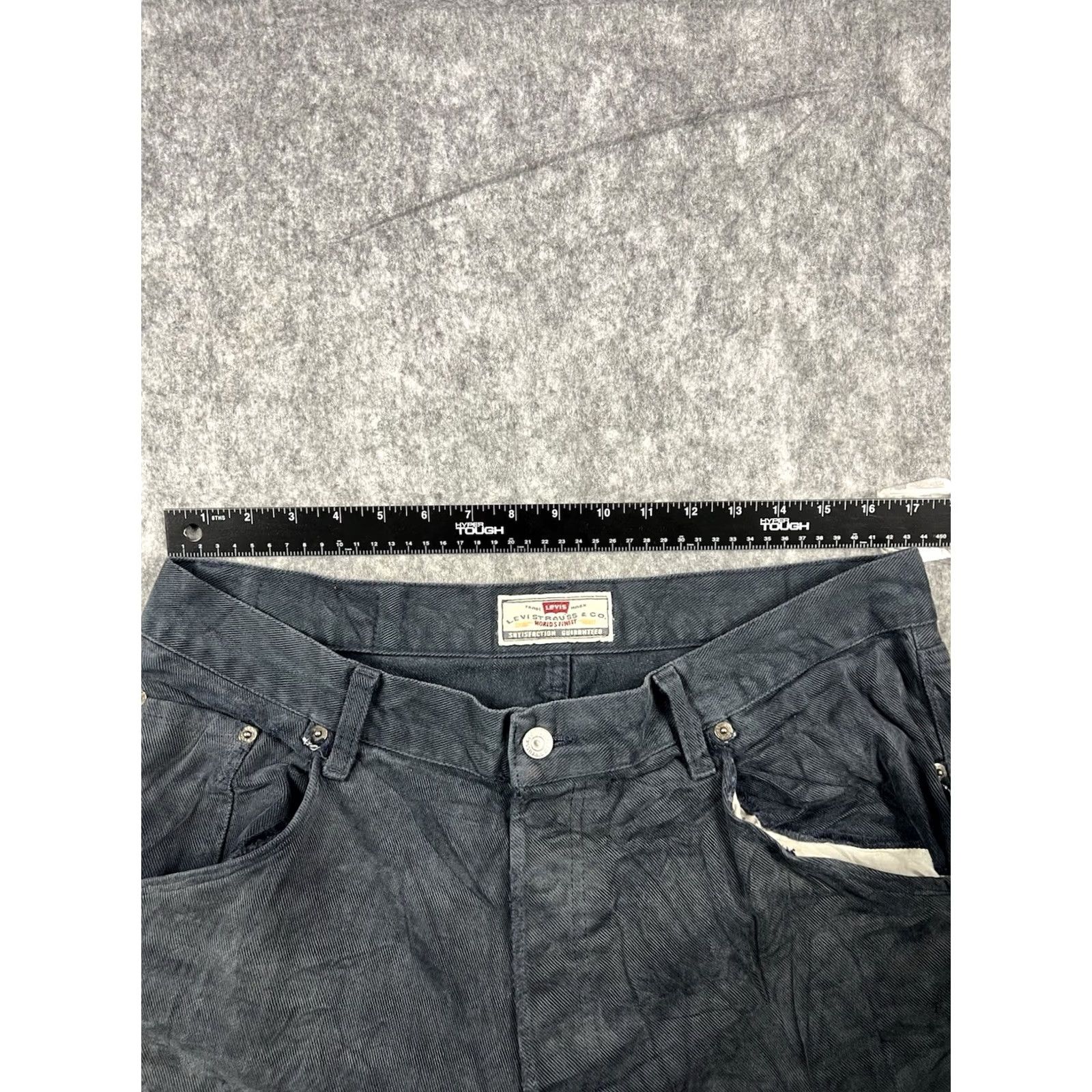 Levi's VINTAGE Levi's 551 Jeans Men Regular 38x34 Corduroy Black/Blue 90s Straight Pants Size US 38 / EU 54 - 3 Thumbnail