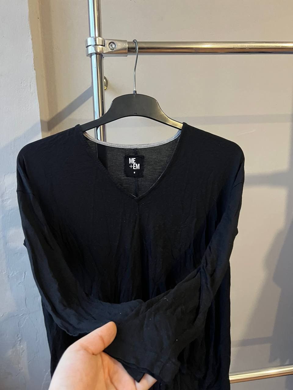 ME+EM ME+EM BLACK COTTON JAPANESE TUNIC LONG SLEEVE SUZE M Size M / US 6-8 / IT 42-44 - 8 Thumbnail