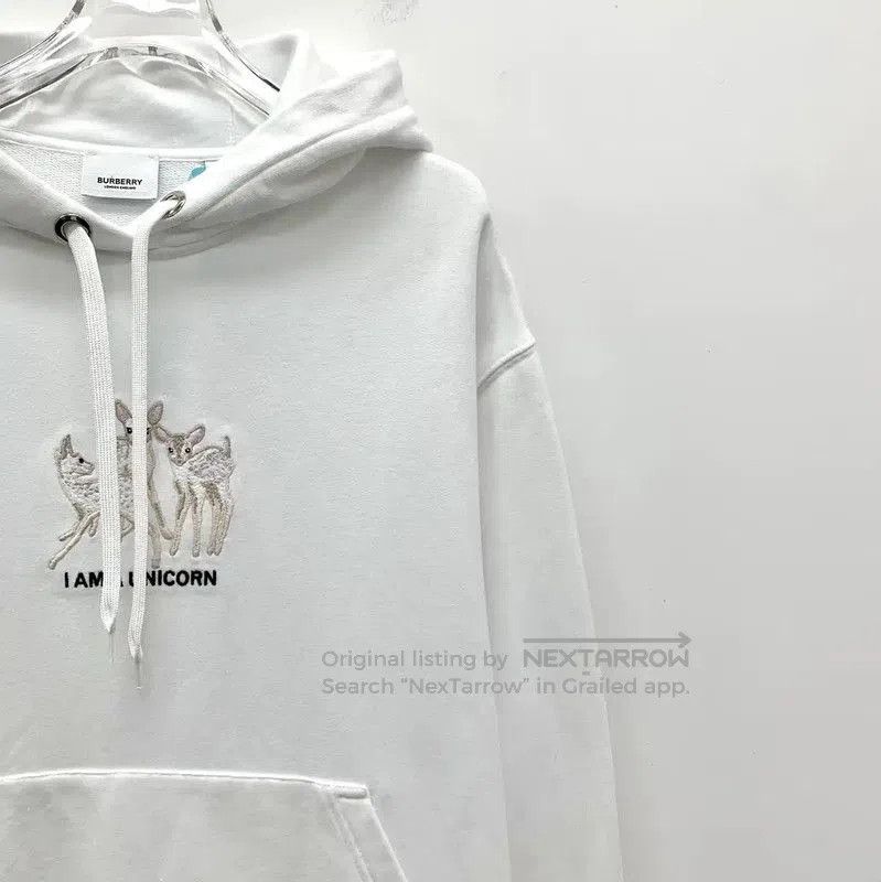 Burberry Burberry Women's White Cotton Hoodie. Size XXS / US 00 / IT 34 - 3 Thumbnail