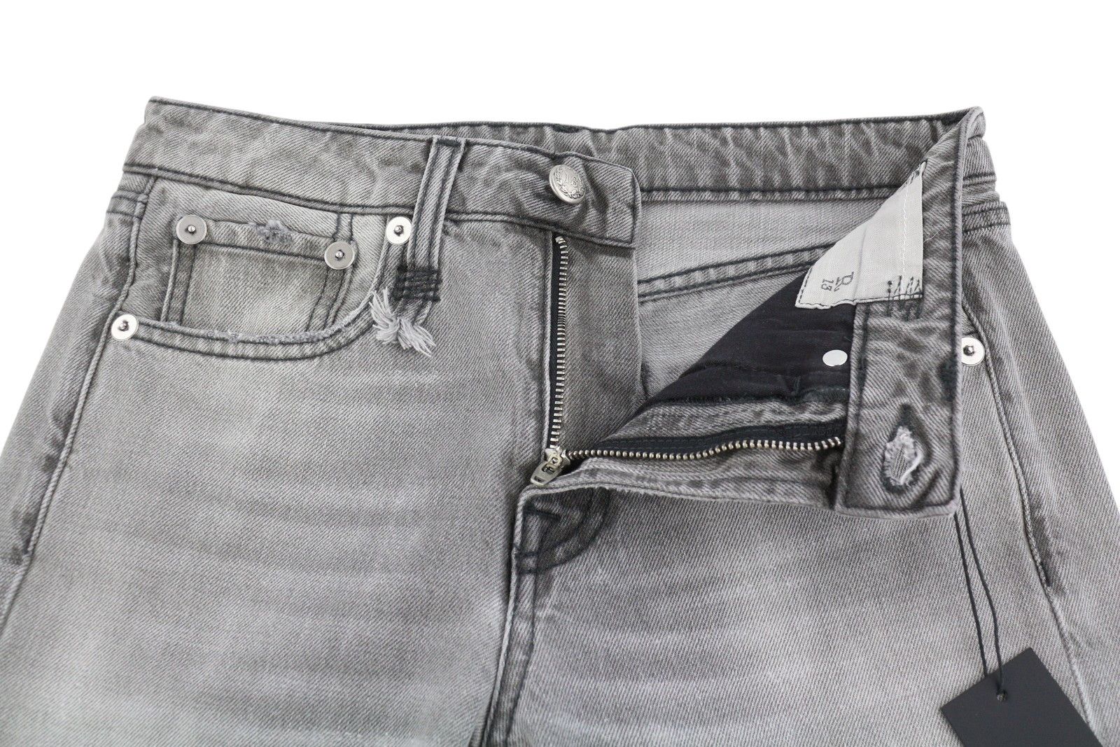 R13 JOAN CROPPED FLARE 24 Ashen Black Jeans 90043 Size 24" / US 00 / IT 34 - 4 Thumbnail
