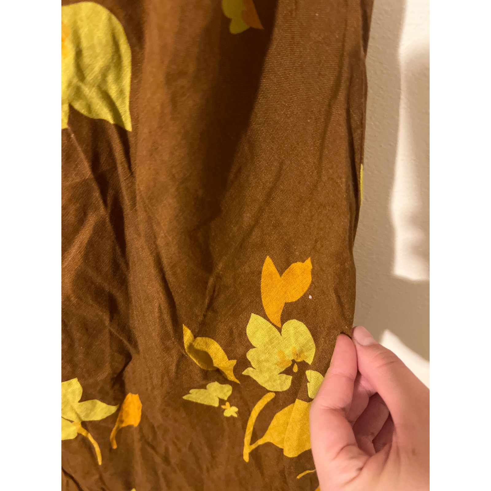 Other RTR Soleil Soleil 5 Brown Floral Linen Strapless Maxi Dress Size XXL / US 16-18 / IT 52-54 - 7 Thumbnail