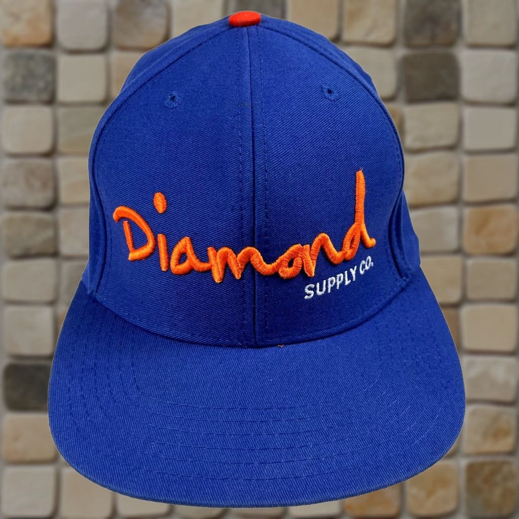 Diamond Supply Co. Diamond Supply Co. Snapback Hat Embroidered Blue Unisex Adults One Size Adjustable Cotton Streetwear 90s Vintage Men Women Boys Girls Size ONE SIZE - 1 Thumbnail
