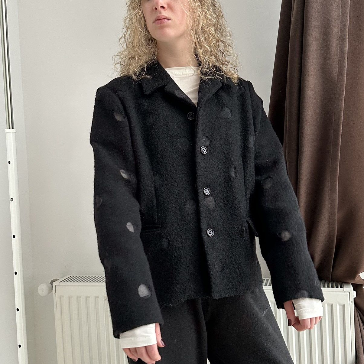 Comme des Garcons Comme Des Garçons Wool Holed Jacket Blazer Size M / US 6-8 / IT 42-44 - 10 Thumbnail