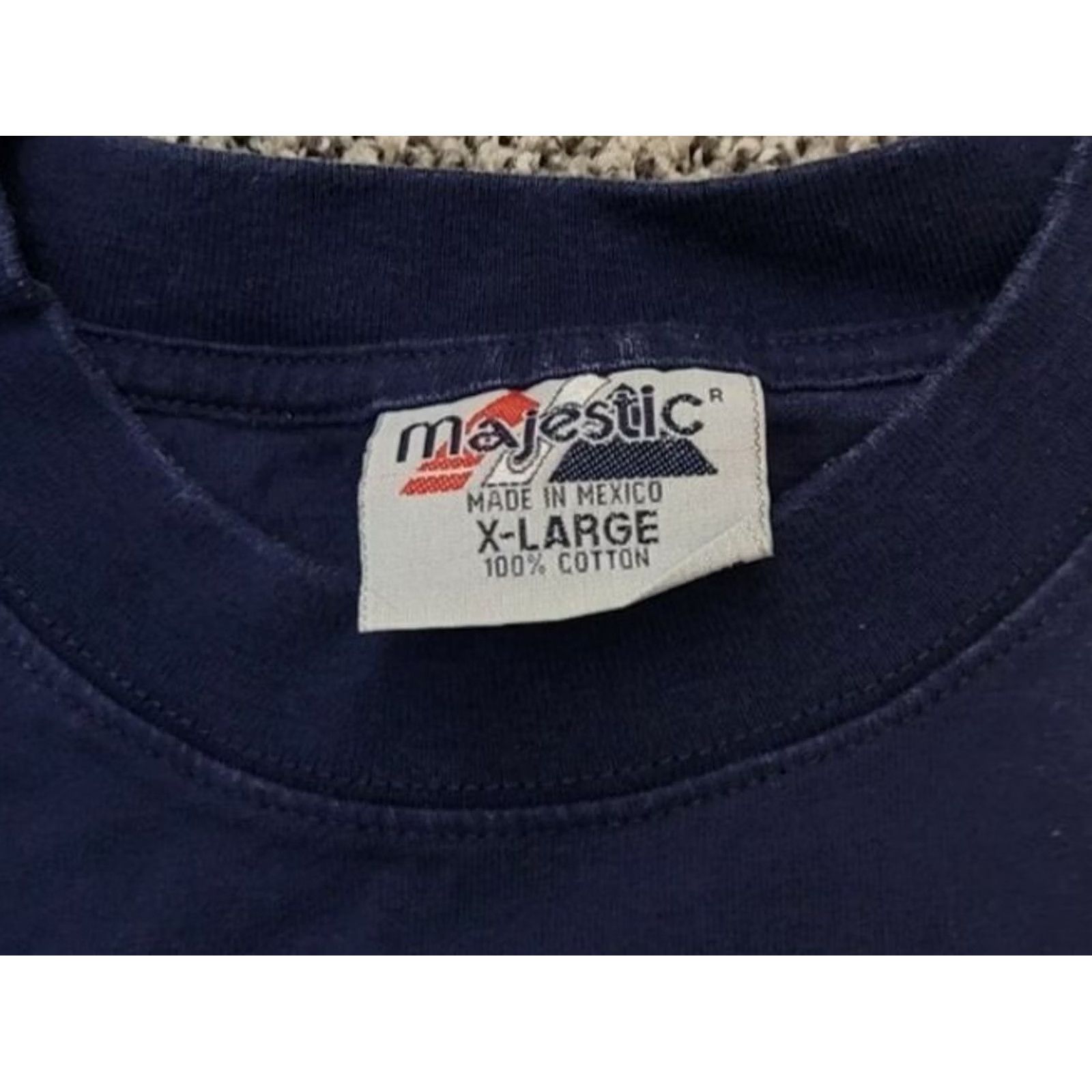 MLB VINTAGE Majestic 90s New York Yankees Spell-out MLB Short Sleeve T-Shirt XL Gray Mens Size US XL / EU 56 / 4 - 3 Thumbnail