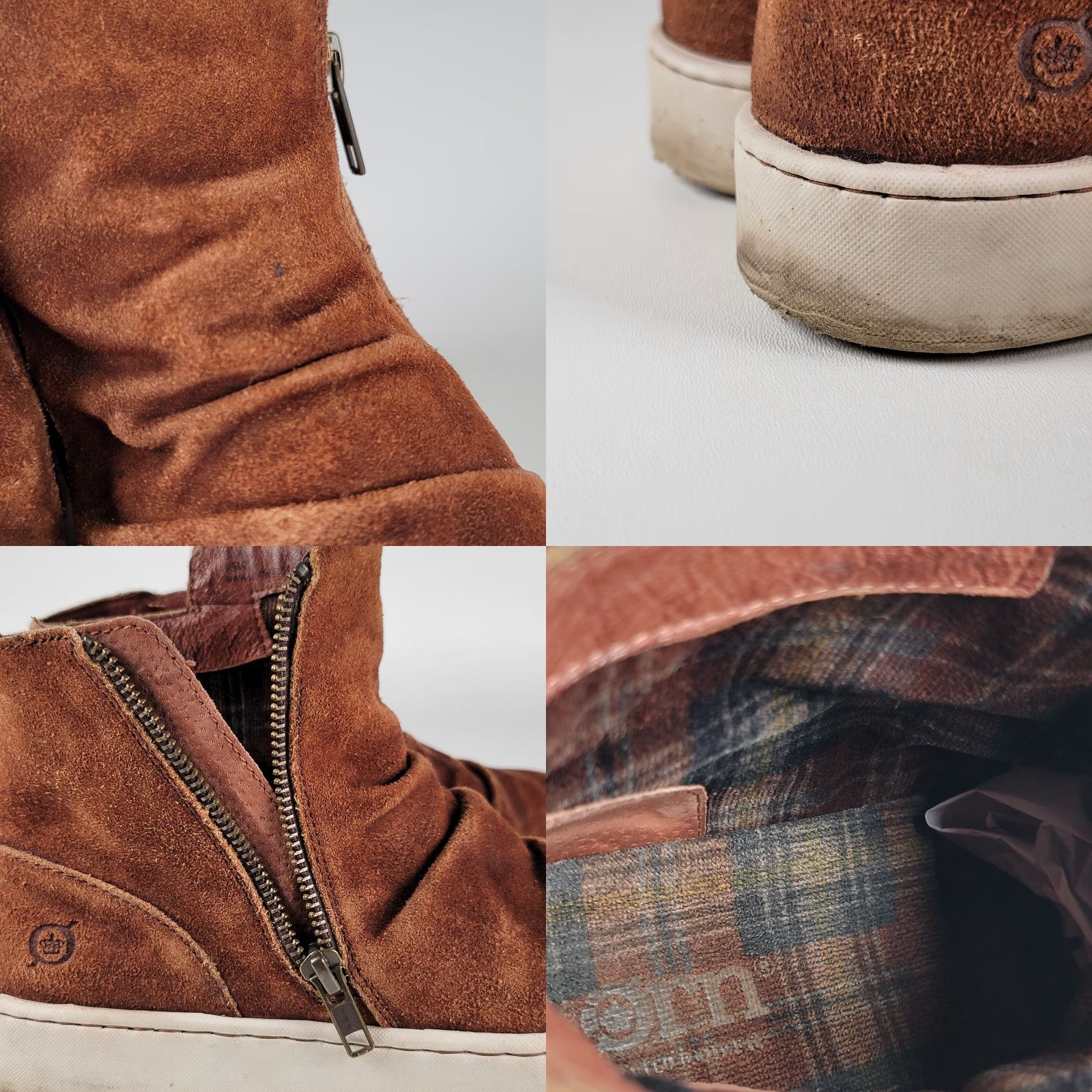 Born VINTAGE Born Scone Brown Leather Boots Sneaker Women's Size 8.5 M Size US 9 / IT 39 - 9 Thumbnail