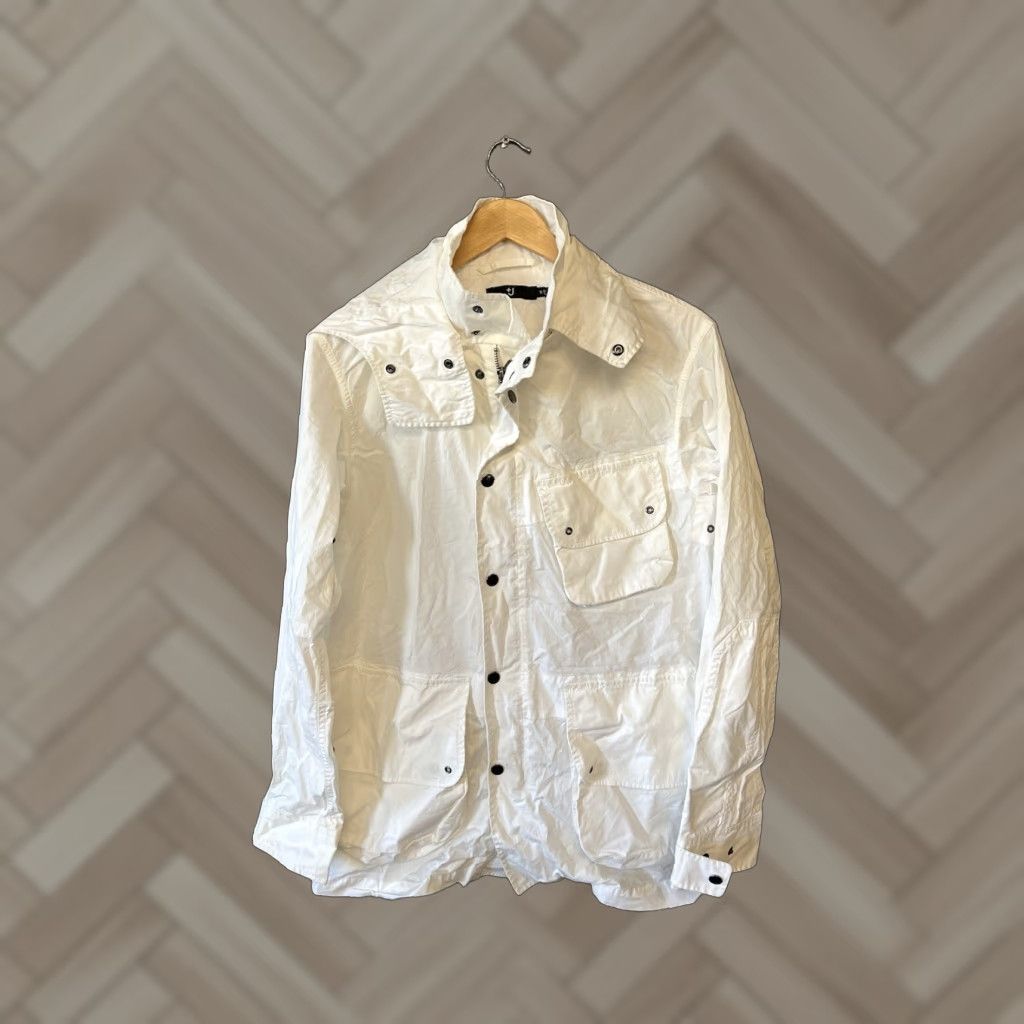 Uniqlo VINTAGE Uniqlo x Jill Sander Jacket Unisex Adults Size M White Full Zip Hooded Basic Jacket Mens Womens Size M / US 6-8 / IT 42-44 - 1 Thumbnail